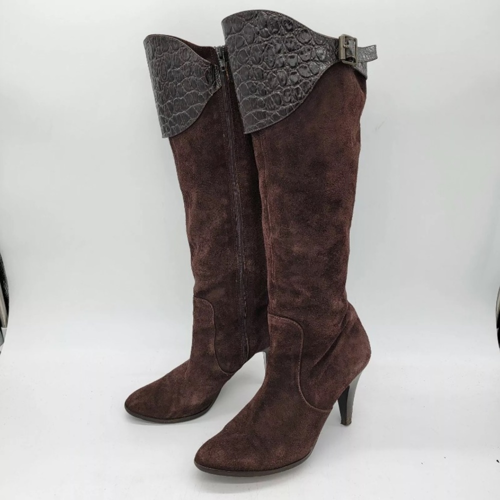 Max de Carlo Leather Suede Boots 9.5 - Picture 2 of 8